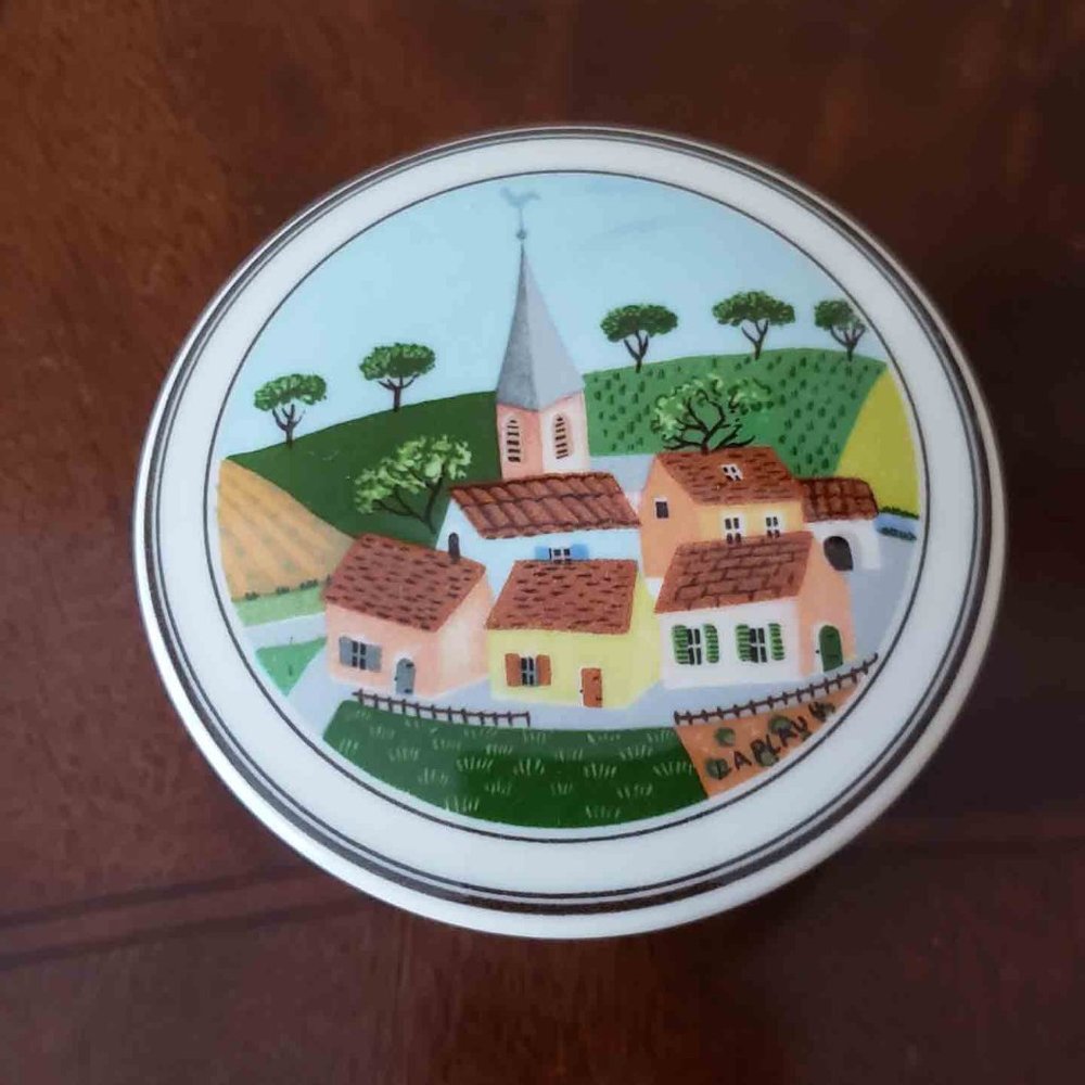 Villeroy & Boch Porcelain Trinket Dresser Box Container Design Naif Vitro
